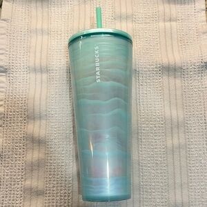 Starbucks Teal Tumbler with Straw